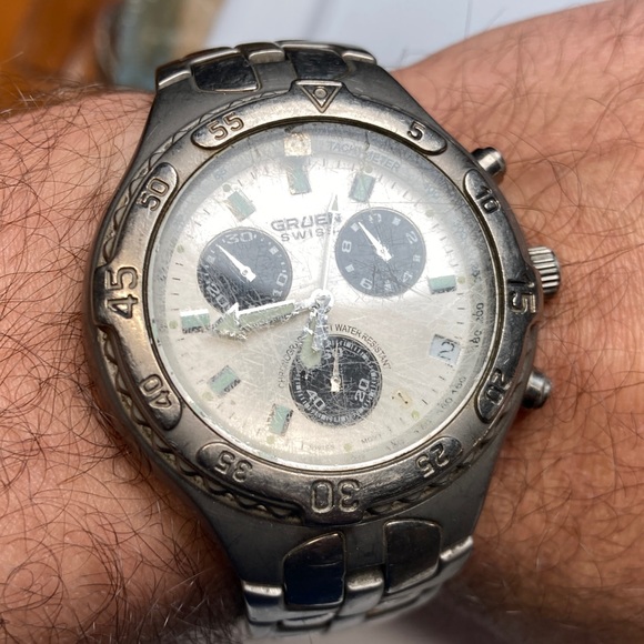 Gruen GSM048 titanium chronograph parts or restore